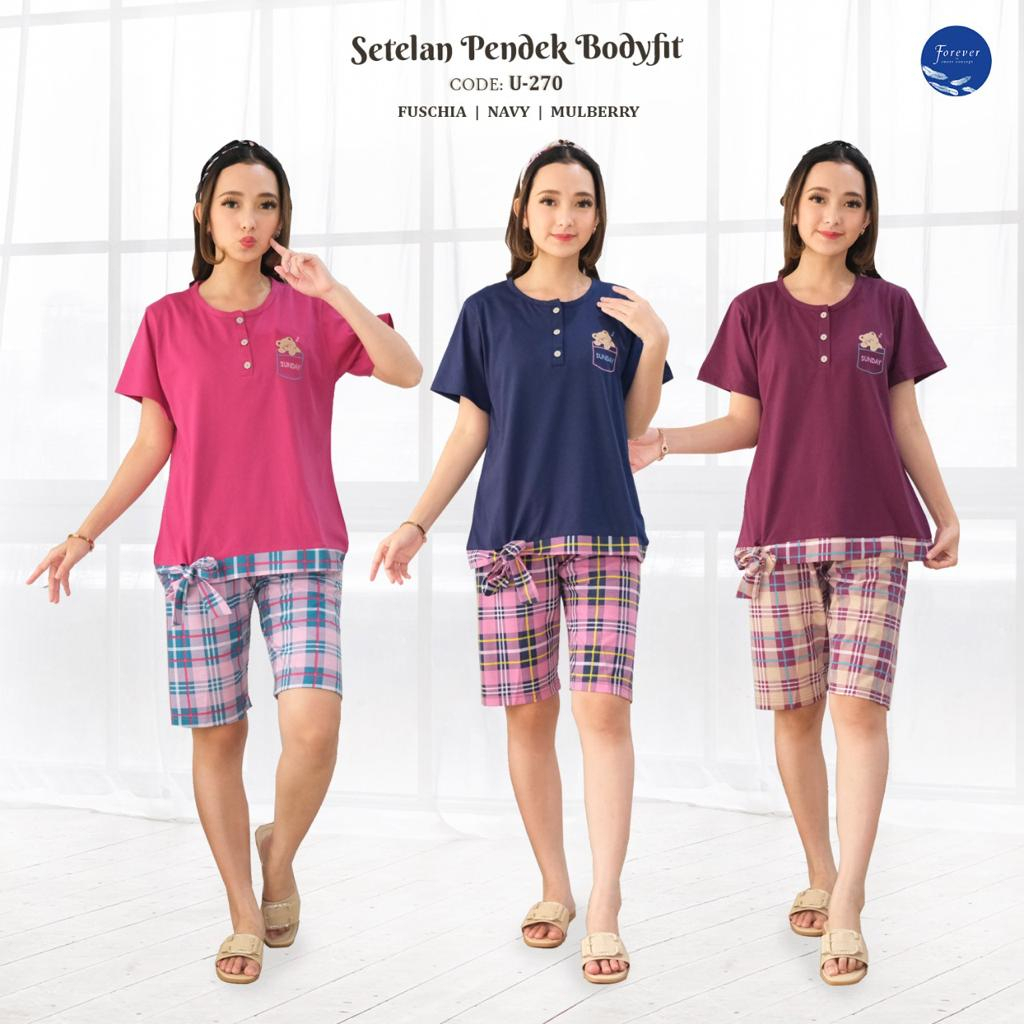 Babydoll Pendek Bodyfit Forever (Square)