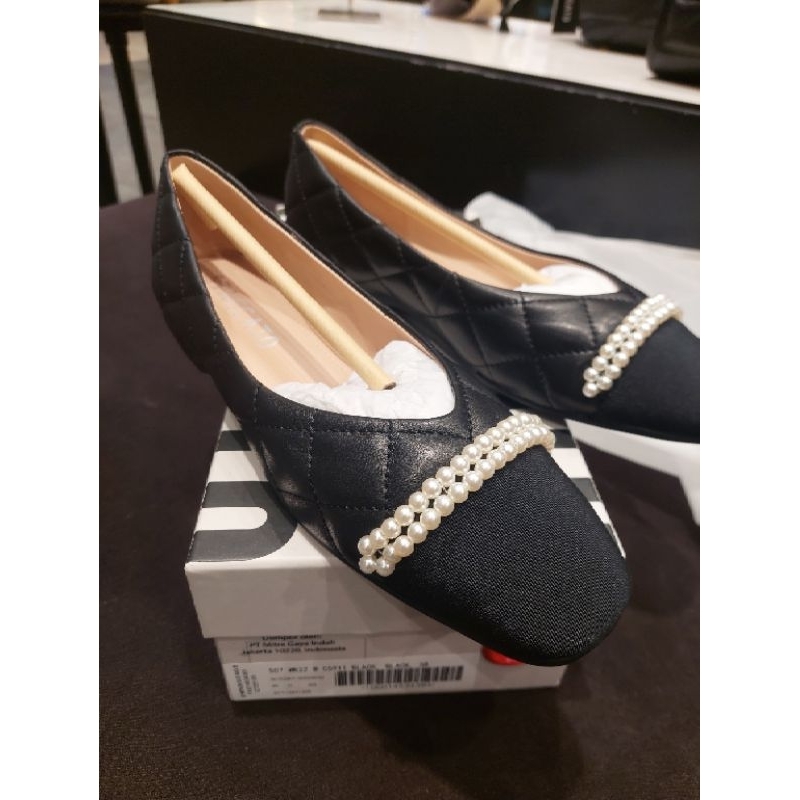 SALE STACCATO FLAT SHOES LEATHER BLACK SIZE 35 - 40 NEW ORIGINAL