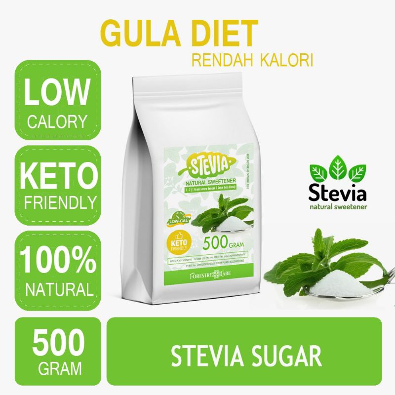

Gula Stevia Bubuk Halus Stevia Sugar Powder Kemasan 500 gram