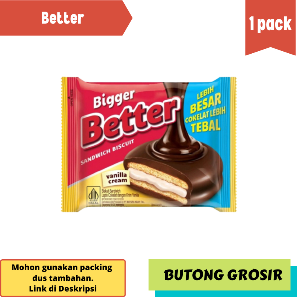 

Biskuit Better Sandwich Coklat Kemasan Baru