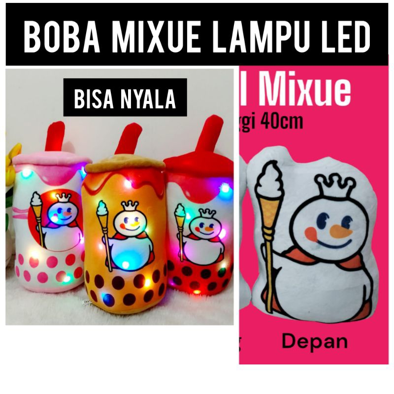 Bantal Mixue Lucu Halus dan Lembut Hadiah Ulang Tahun