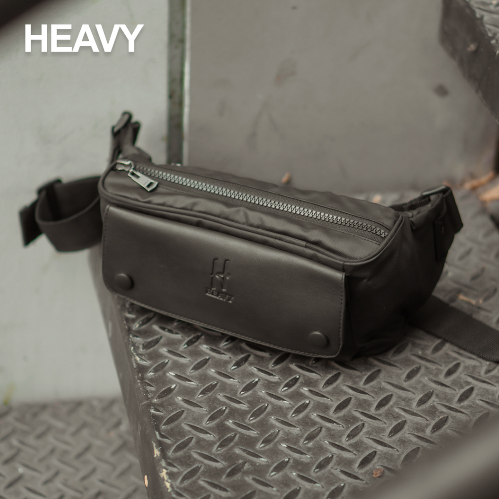 TAS SELEMPANG PRIA HEAVY.BAG. WAIST BAG HEAVY( WATERPROOF) anti air