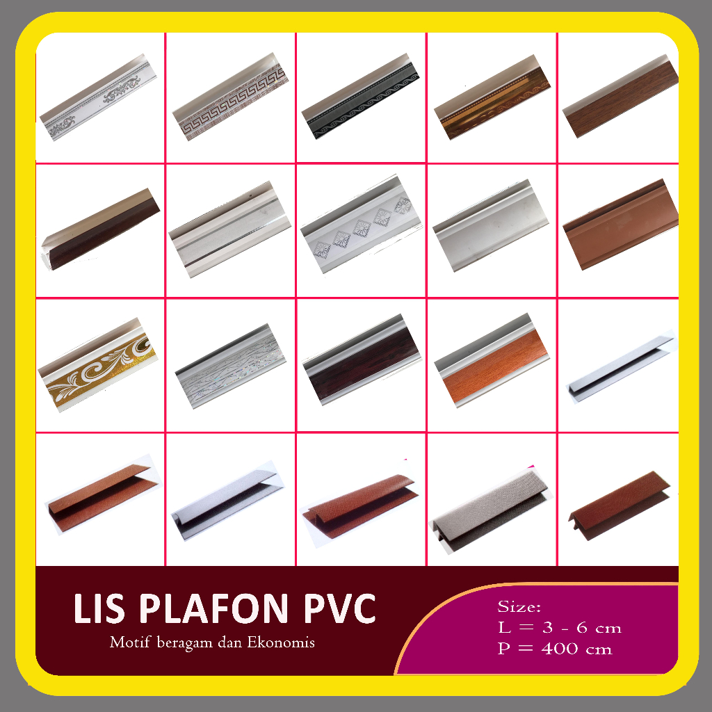Lis Plafon Pvc /Lis Dinding/Lis Aksesoris Pvc/Lis Profil
