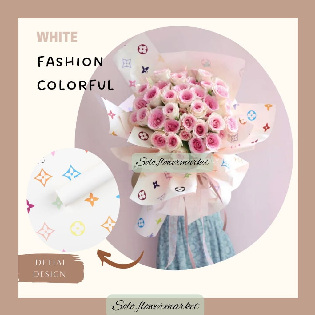 

FASHION COLORFUL WRAPPING LUXURY WESTERN FASHION CELLOPHANE 2 TONE DUA LOUIS VOUITON GUCCI WARNA KERTAS BUKET BUNGA FLORAL WRAPPING BUKET CRAFT PAPER GIFT PAPER KERTAS BUNGA FLORIST WATERPROOF PAPER NON WOVEN PAPER PASTEL PAPER BUKET MONEY BOUQUET KERTAS