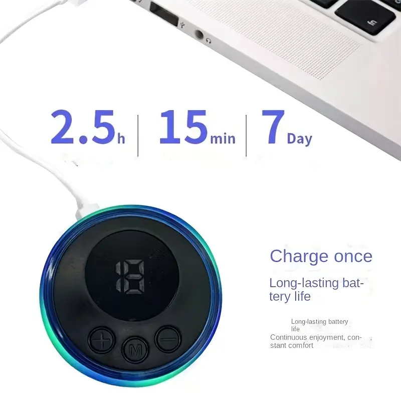 TaffOmicron Alat Pijat Elektrik Tempel EMS Terapi Leher Massager - TMS17 - Black