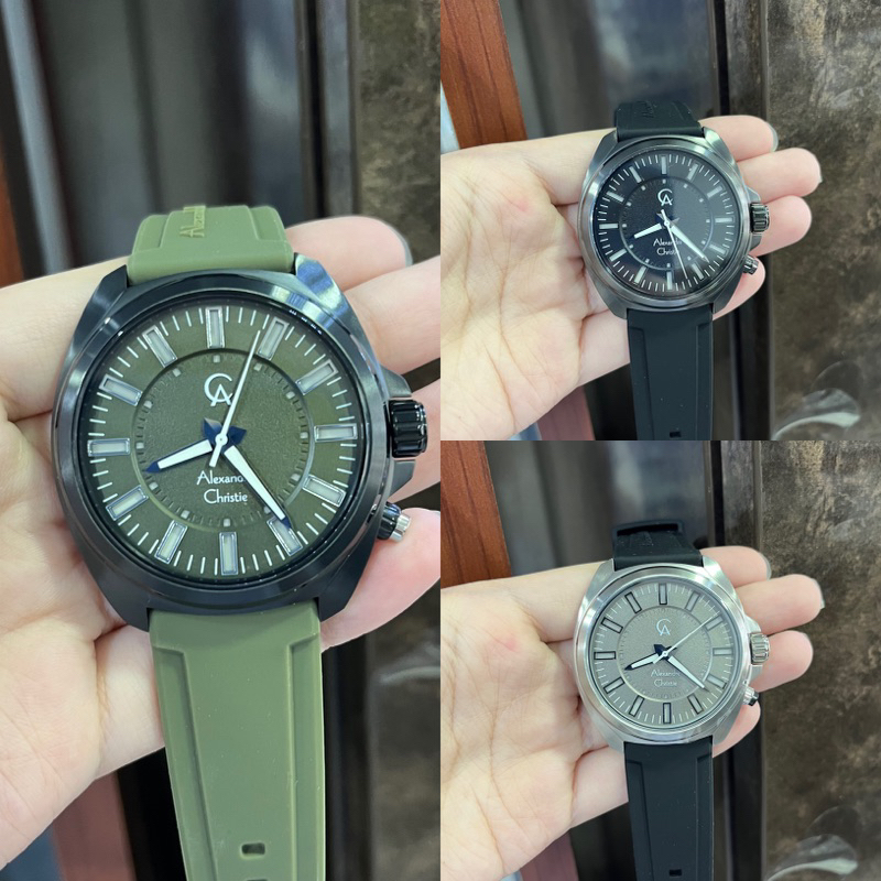 JAM TANGAN PRIA ALEXANDRE CHRISTIE RUBBER AC8631 AC 8631 MH
