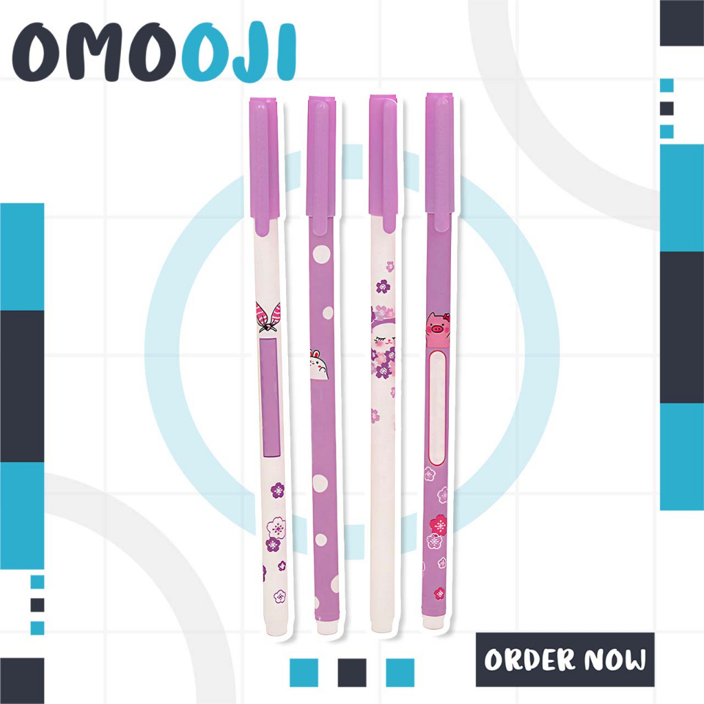 

Omooji - Pulpen Gel Motif Ungu / Pulpen Korea Pelajar & Kantor / Pulpen Aesthetic / Pena Gel Lucu Import S062