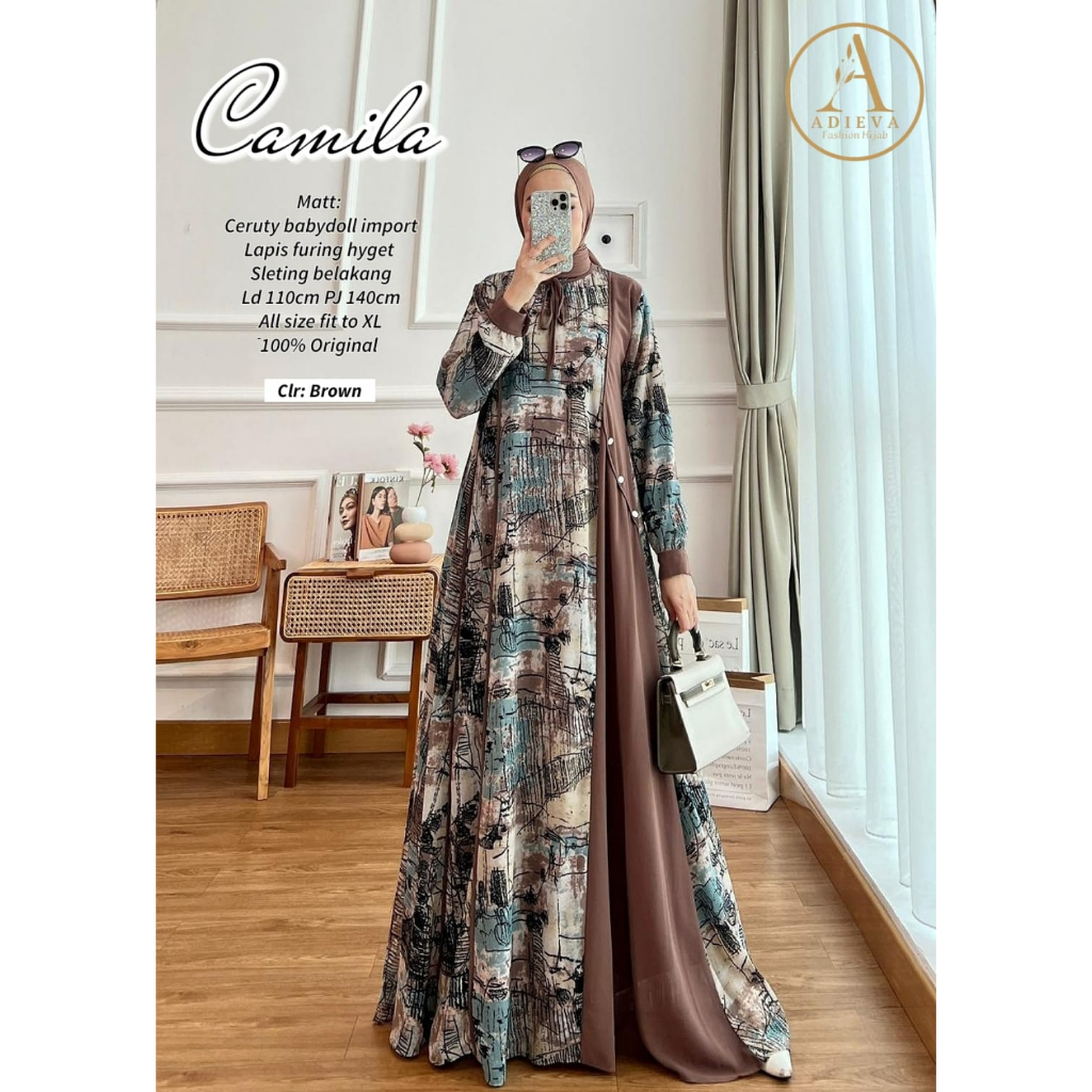 Camila dress / gamis ceruty BY ADIEVA