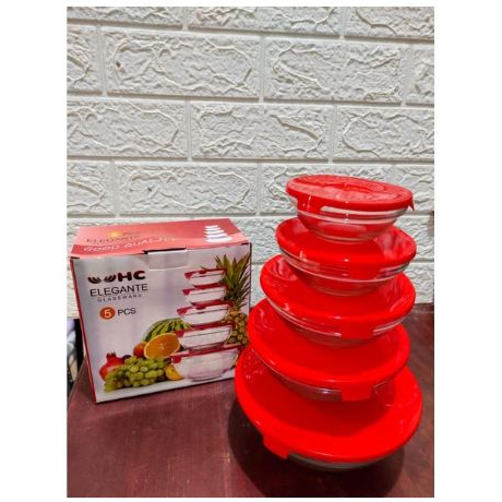 Mangkok Kaca Susun 3/5/Mangkok Beranak 3/5 Glass Bowl - LILA JAYA