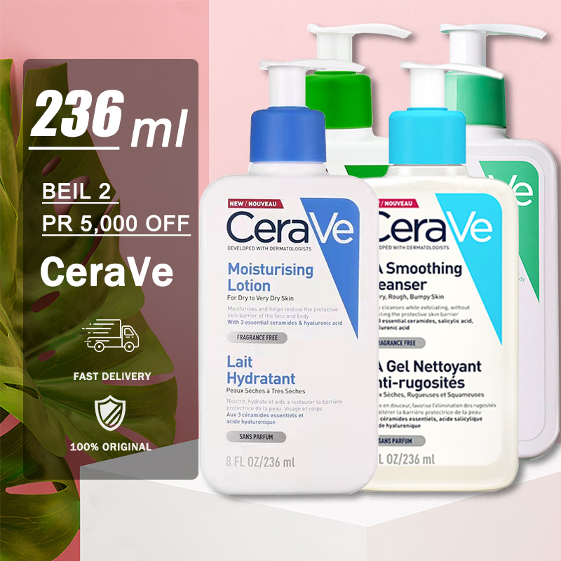 SALE⏰236ML CeraVe Body Moisturizing Lotion /Hydrating Cleanser / SA Smoothing  / Foaming Facial Cleanser 236ml