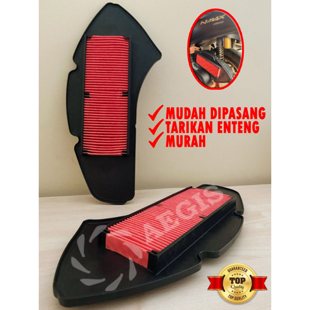 PAKET HEMAT FILTER UDARA NMAX / SARINGAN UDARA NMAX 2DP FILTER NMAX SARINGAN FILTER NMAX YAMAHA FILTER N MAX + COVER KNALPOT NMAX