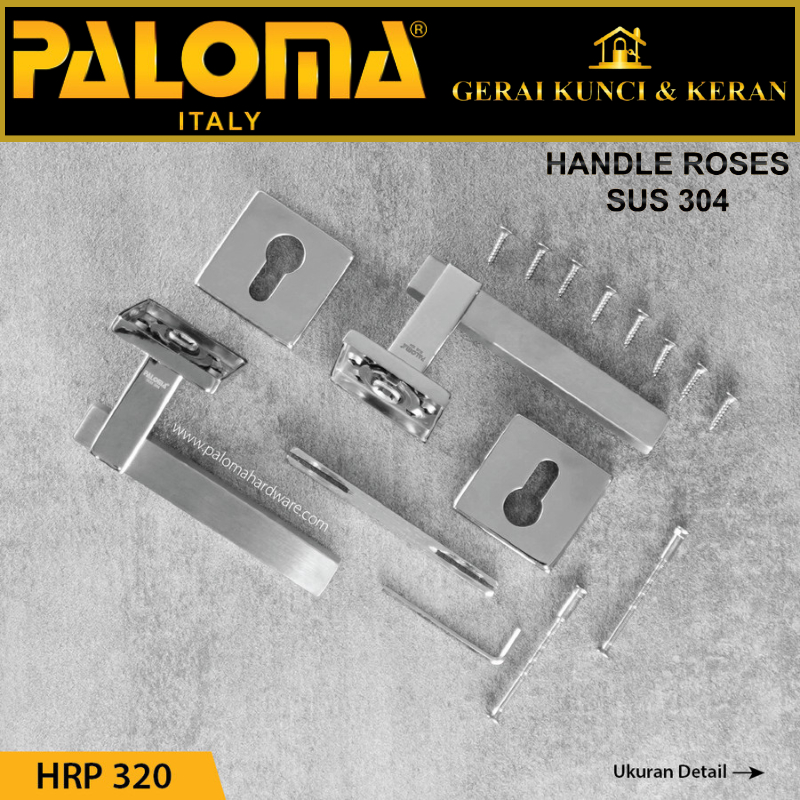 Handle Pintu Roses PALOMA HRP 320 LHT MARCANO SQ SS GAGANG PINTU RUMAH