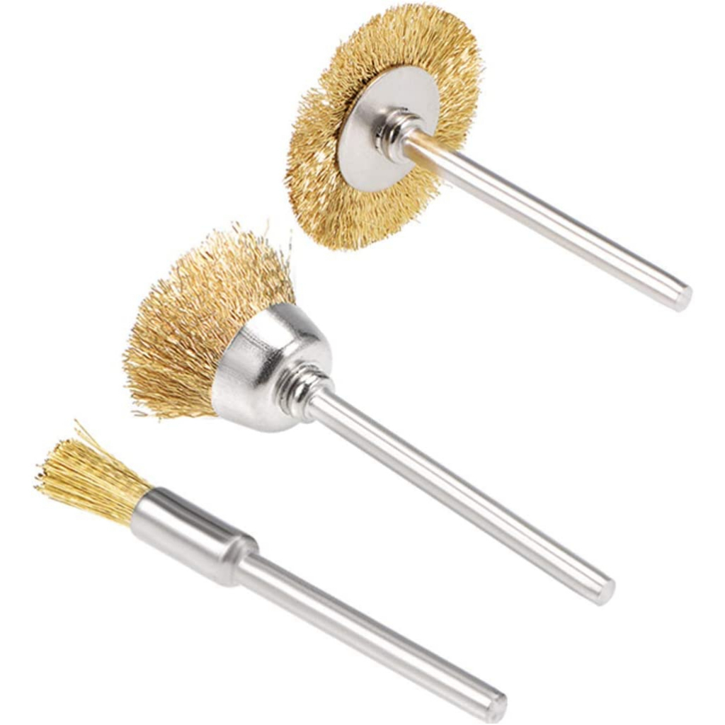 BRASS WIRE BRUSHES WHEEL SIKAT KAWAT KUNINGAN MINI SET 3PC