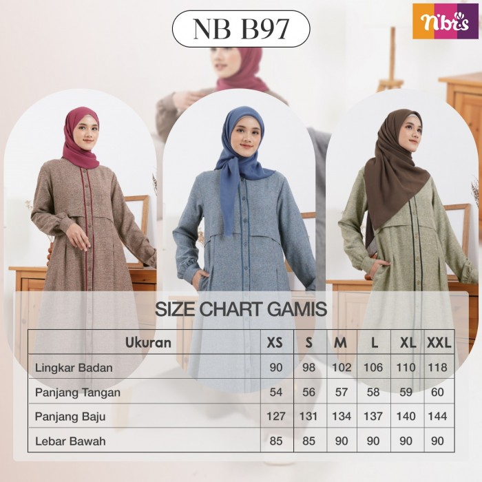 GAMIS NIBRAS NB B97  TERBARU GAMIS NIBRAS GAMIS IBU GAMIS DEWASA GAMIS TERBARU