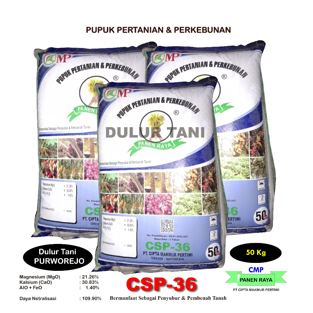 Pupuk Pertanian dan Perkebunan CSP 36 Kemasan 50 Kg
