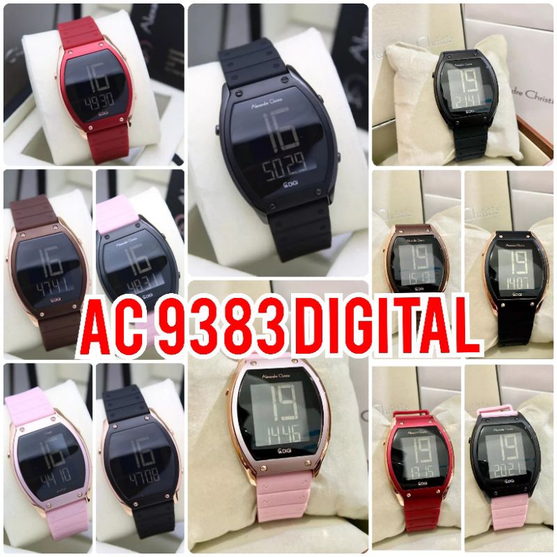 JAM TANGAN ALEXANDRE DIGITAL AC 9383 / AC9383 RUBBER KARET ORIGINAL