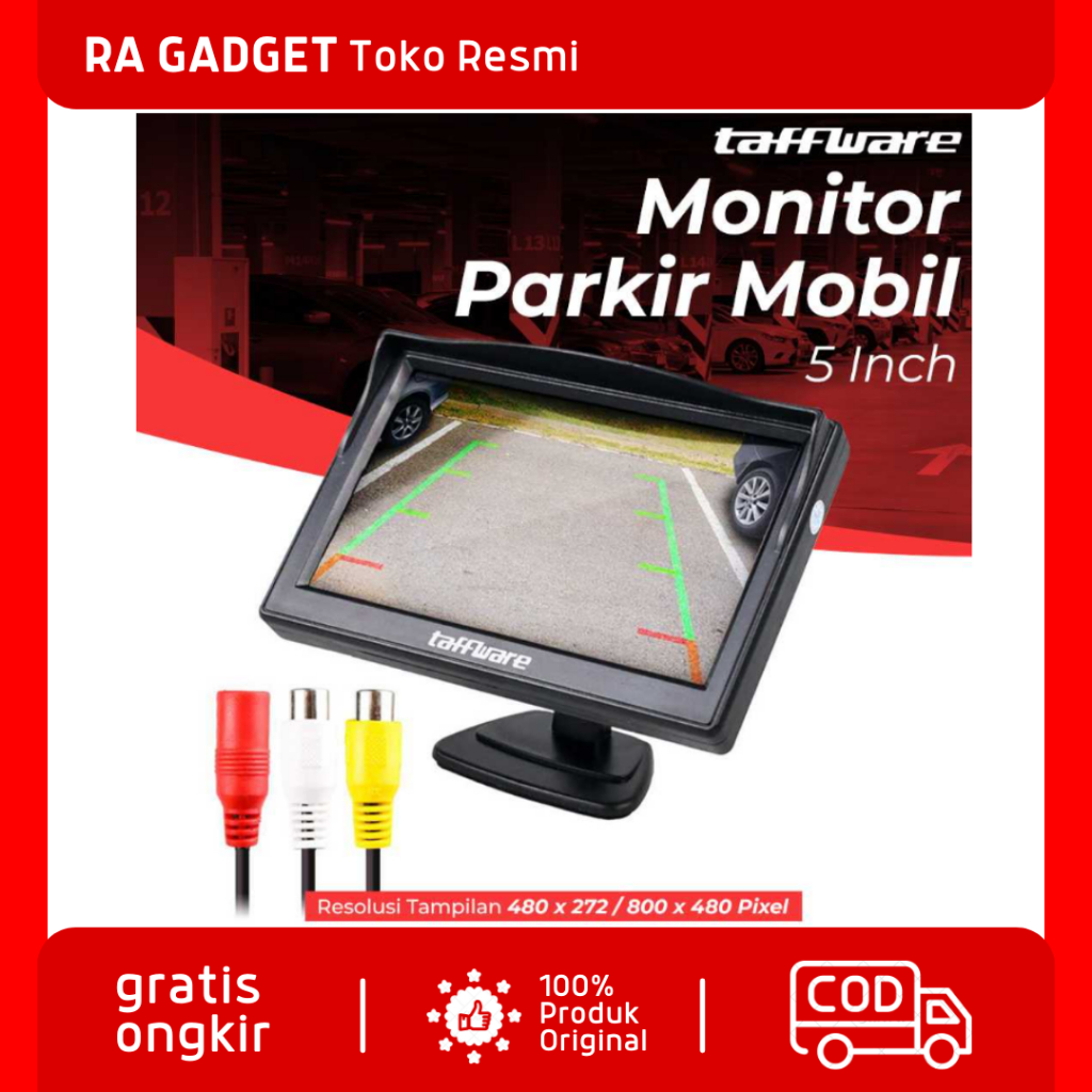 Monitor Rear View Parkir Mobil TFT LCD 5 Inch /  Layar Monitor Lcd Parkir Belakang Mundur Tv Mini Mo