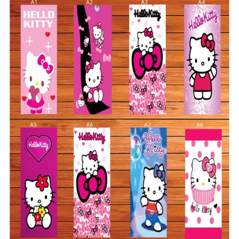 stiker kaca pemasangan dari dalam motif hello kitty