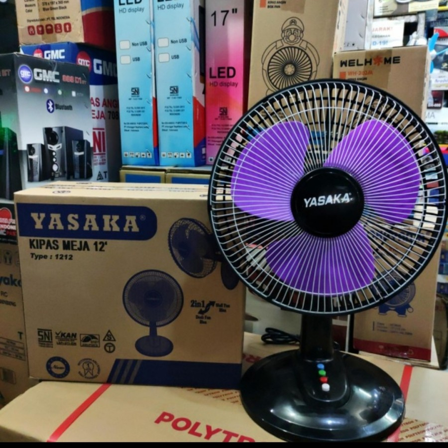 KIPAS angin 2in1 YASAKA / KINGSTON 12 INCH / DESK FAN / KENCANG MURAH BERGARANSI RESMI MANTAP MURAH