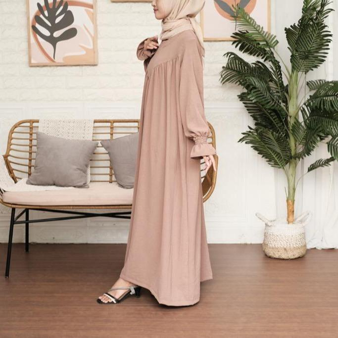 VS - RUMANIYA DRESS WANITA CRINCLE AIRFLOW / GAMIS WANITA MUSLIMAH