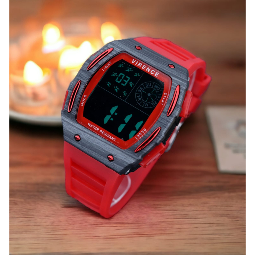 JAMINAN ORIGINAL✅Jam Tangan Digital VIRENCE VR303 Strap Karet