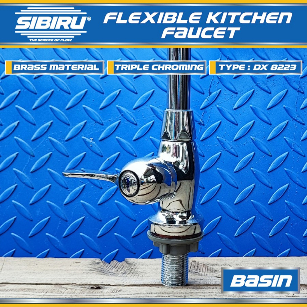 Kran Keran Air Basin Flexible Kuningan Sink Wastafel Dapur DX 8223