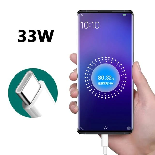 Kabel Charger 33W SuperVooc Original Type C OPPO Reno 7 7z 8z 8T 4G OPPO A57 A74 A95 A76 A96