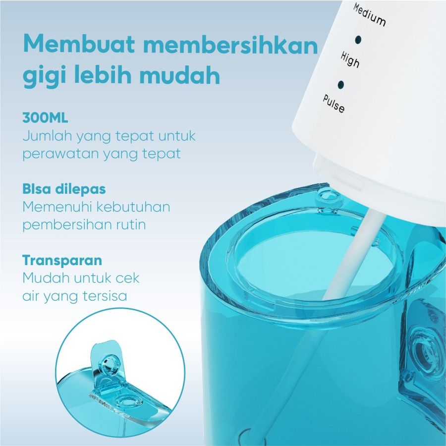 BOMIDI Oral Irrigator D3 Pro Portable Flosser Pembersihkan Gigi Sikat