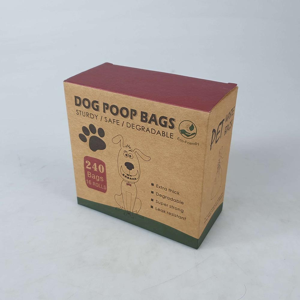 Kantong Plastik Kotoran Anjing Biodegradable Motif Paw 16 Roll - LT15P - Green