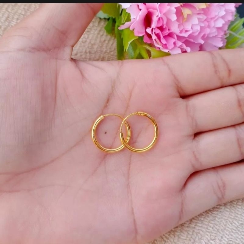 anting gipsy polos titanium anak-anak 12