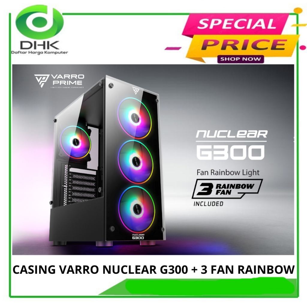 CASING VARRO PRIME G300 + 3 FAN RAINBOW