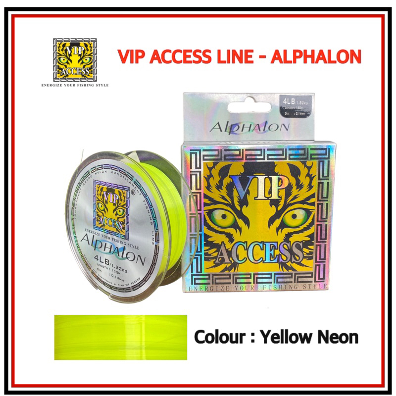 [150M] SENAR PANCING VIP ACCESS ALPHALON WARNA YELLOW NEON