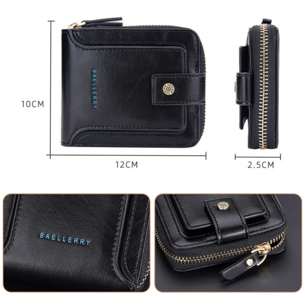 DOMPET LIPAT BAELLERRY ORIGINAL TERBARU MINI HEIDEL HITAM KULIT PREMIUM FASHION BRANDED BATAM CEWEK SIMPLE DEWASA KEKINIAN WA680B5 WANITA BISA PRIA