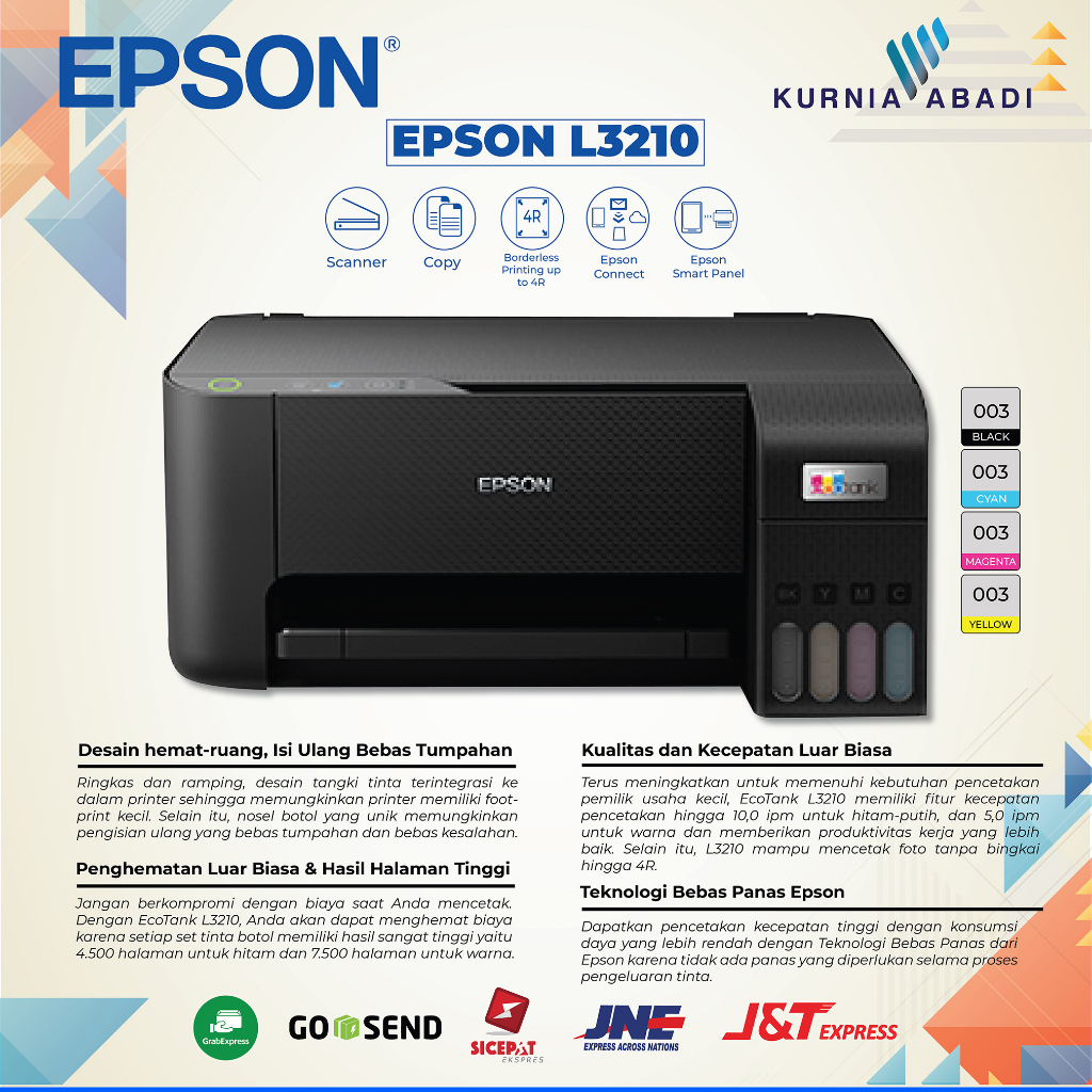 Printer Epson EcoTank L3210 All-in-One Ink Tank Printer