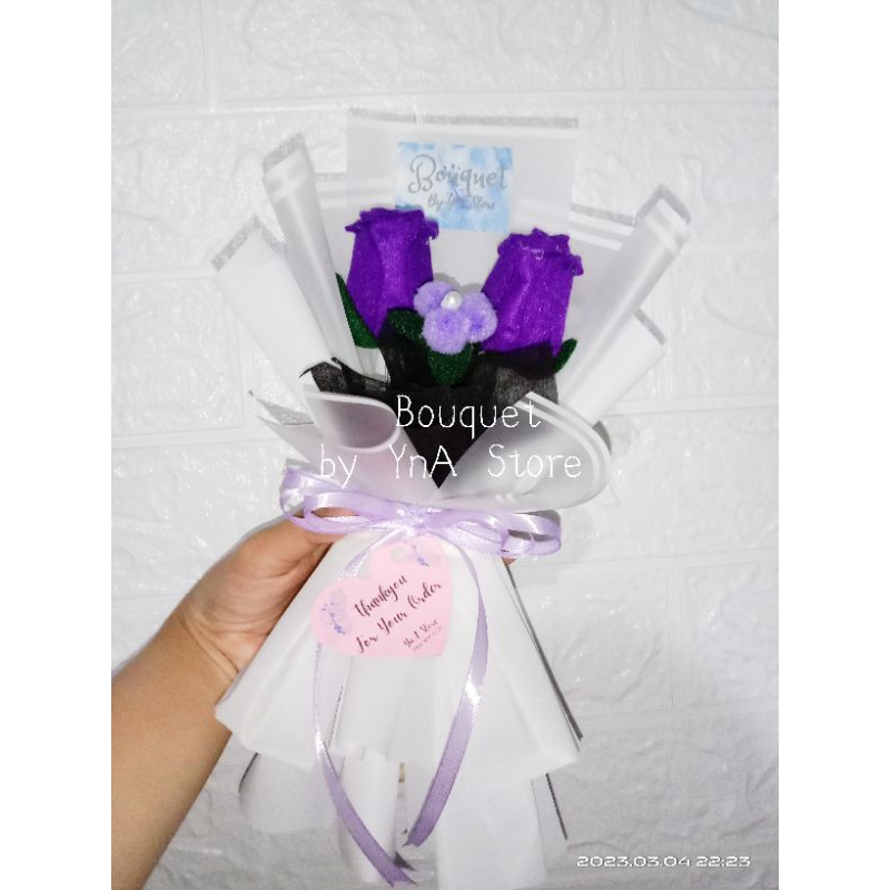 Buket bunga mawar 1 tangkai