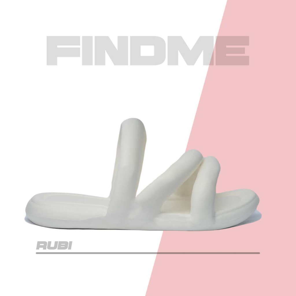 FINDME 36-41 RUBI SANDAL STRAP WANITA NYAMAN RINGAN ANTI SLIP IMPORT RUBBER SENDAL WEDGES