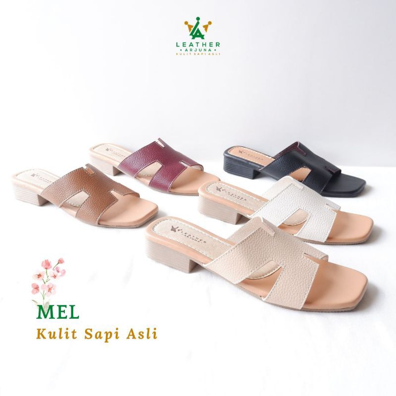 Sandal Kulit Asli heels 3cm Garut COD terbaru Mel