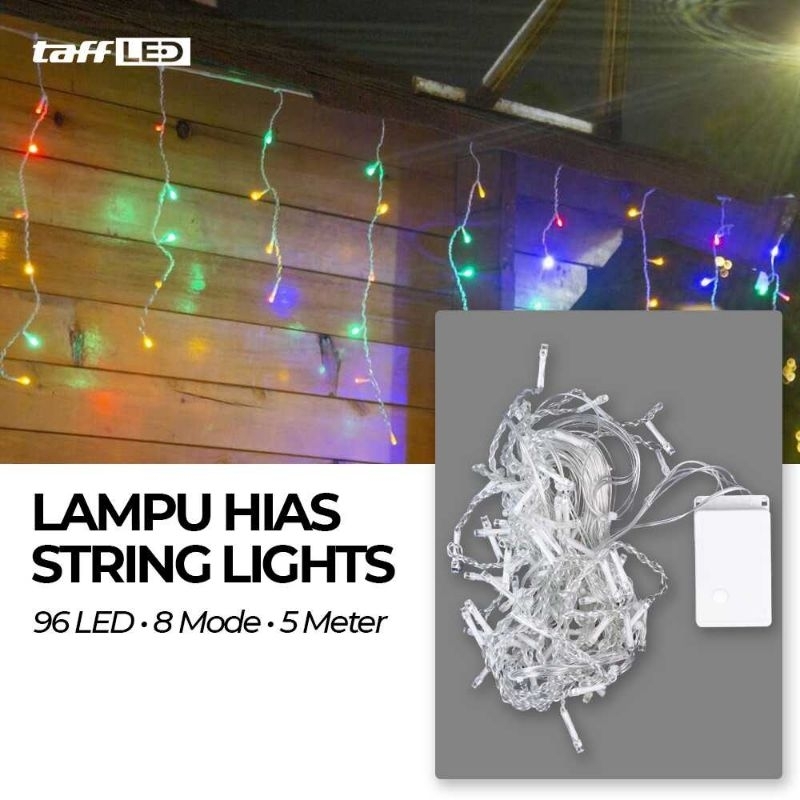 Lampu LED tirai warna warni - 5meter