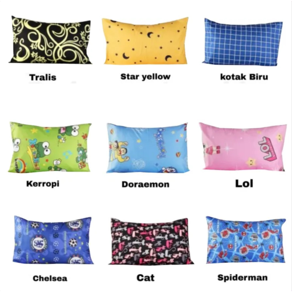 [PROMO] SARUNG BANTAL / GULING MOTIF RANDOM - BAHAN KATUN DISPERSE MICROTEX LEMBUT BERKUALITAS BANTAL 45x65 / GULING 33x93 CM