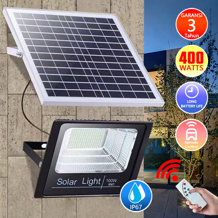 Pengiriman 24 jam solar lamp outdoor lighting lampu led murah lampu tenaga surya otomatis outdoor100W 200w 400w solar light outdoor waterproof original lampu hias lampu sorot lampu solar cell outdoor lampu tidur kamar