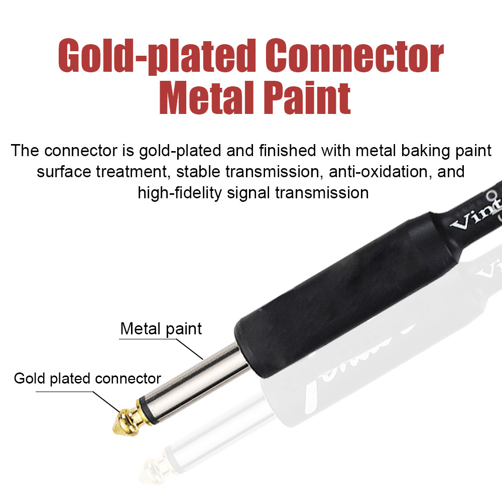 Kabel Jack Fender 3 Meter 6 Meter Vintage Tegangan Listrik Gitar Kable Bass Gitar Cable KPengurangan Kebisinganotak Listrik Kabel Audio Kabel