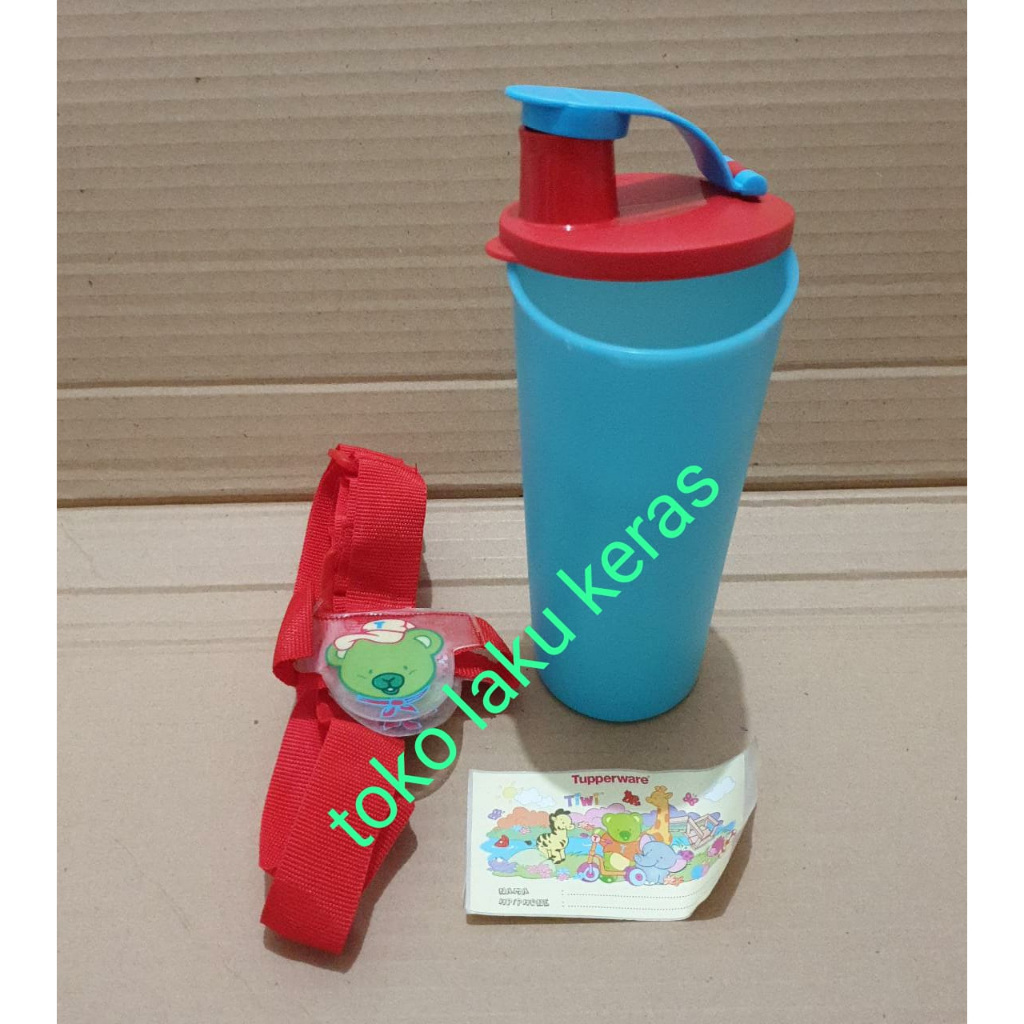 Tupperware Kiddie Tumbler Tiwi (1) - botol minum anak karakter dengan strap tali