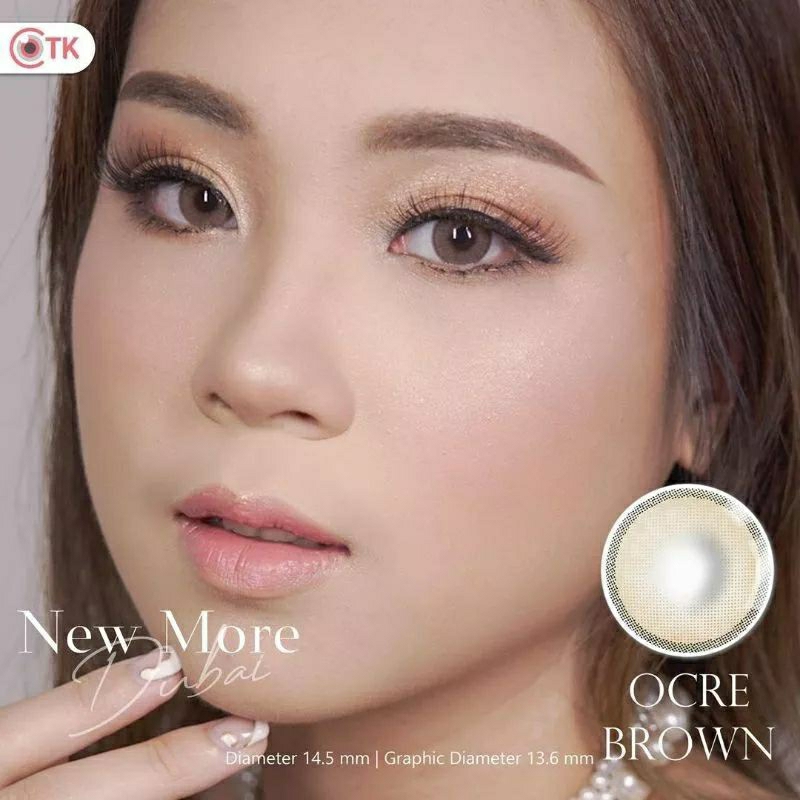 SOFTLENS OCRE BROWN KAKAO ASH NORMAL MINUS  ( -0.5 s.d -6.00 ) NEW MORE DUBAI