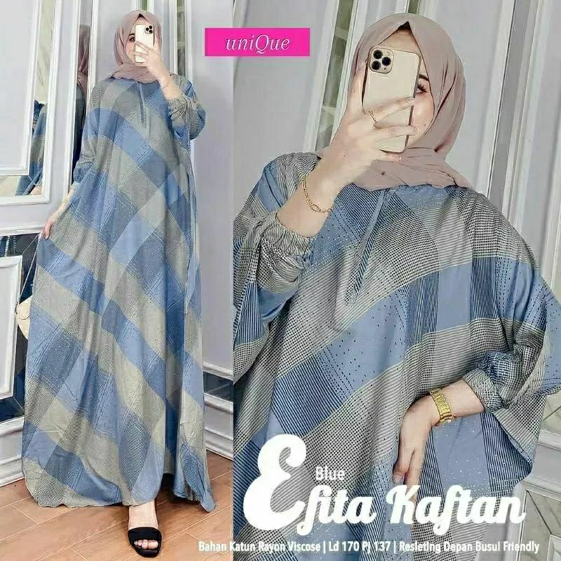 Kaftan Batik Wanita Jumbo Terbaru Kaftan Kondangan Mewah Elegan