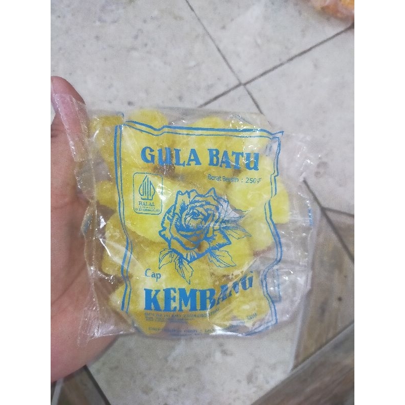 

Gula Batu Kuning Cap Kembang Khas Kota Cirebon Kemasan 250 Gram