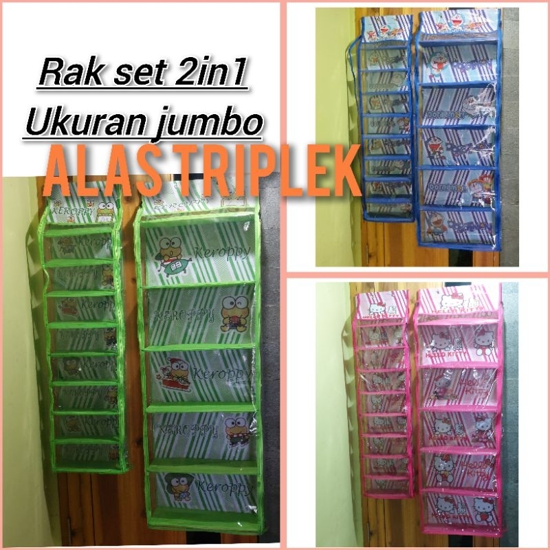 RAK SET GANTUNG 2IN1 KARAKTER RESLETING ALAS TRIPLEK