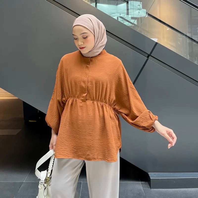 ISYANA BLOUSE SERUT TENGAH - Cirebon Cloth | Blouse Cringkel Oversize