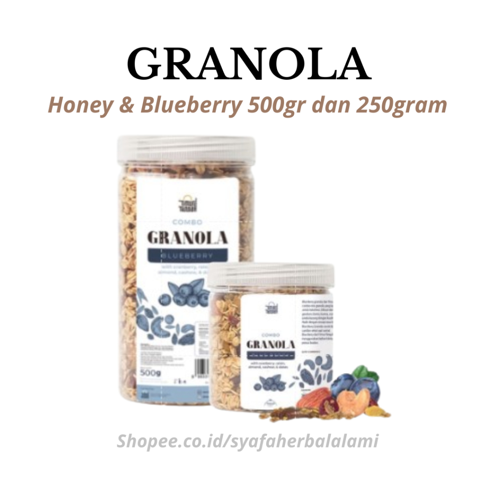 

TIMUR TENGAH - Combo Granola Honey & Blueberry 500gr dan 250gram