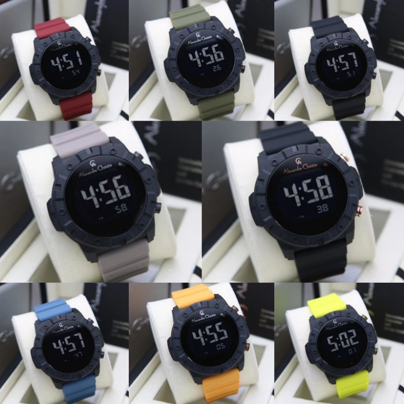 Jam Tangan Original Pria Alexandre Christie AC 9364 / AC9364 Digital - Tali Rubber