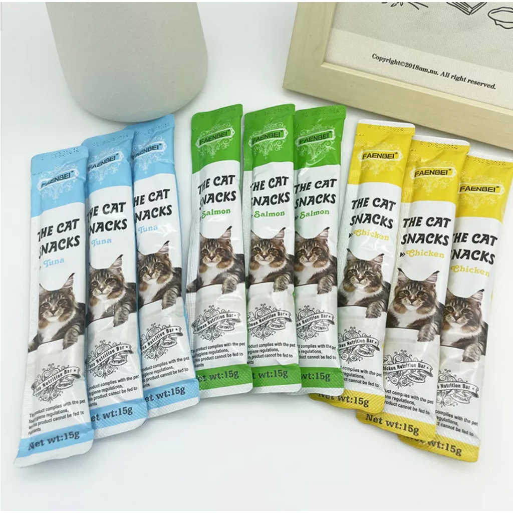 LIEBAO CREAMY CAT - Makanan Snack Cemilan Kucing Adult Kitten Lie Bao Cat Strips 15gr